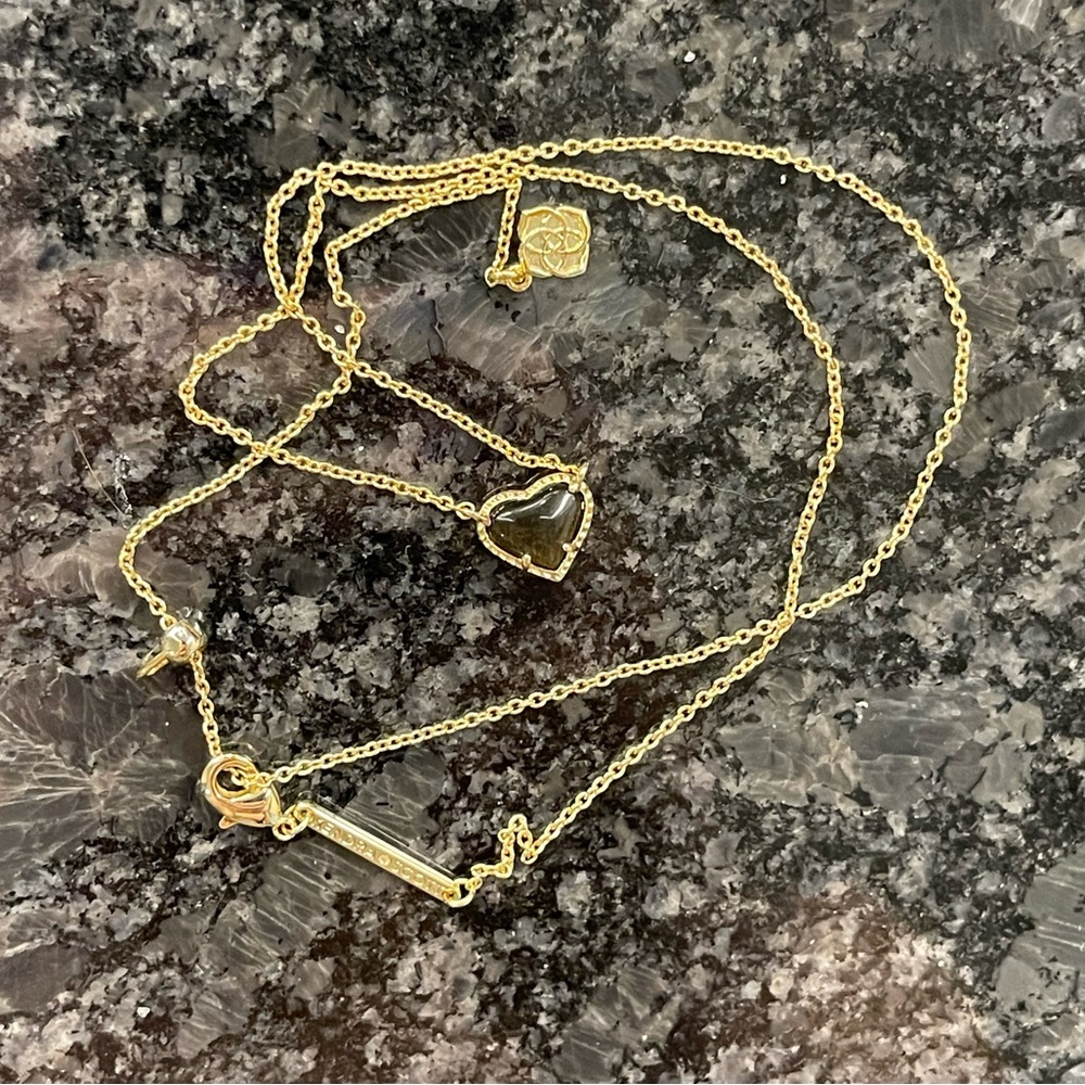 Gold tone heart necklace from Kendra Scott